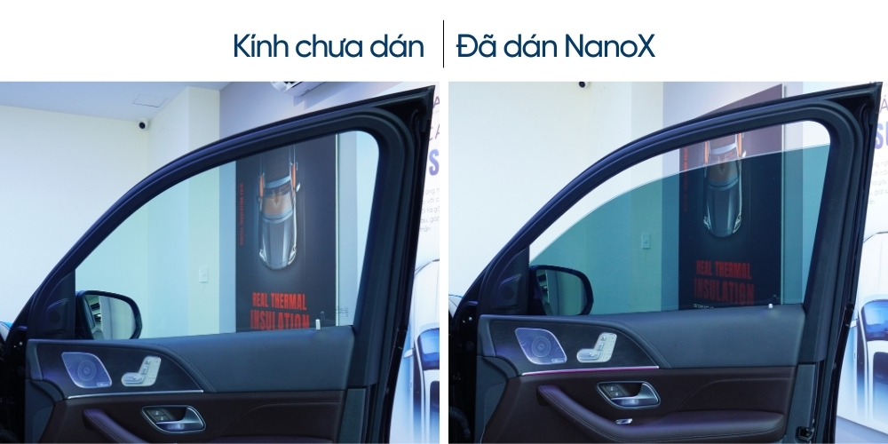 Dán phim cách nhiệt kính sườn ô tô