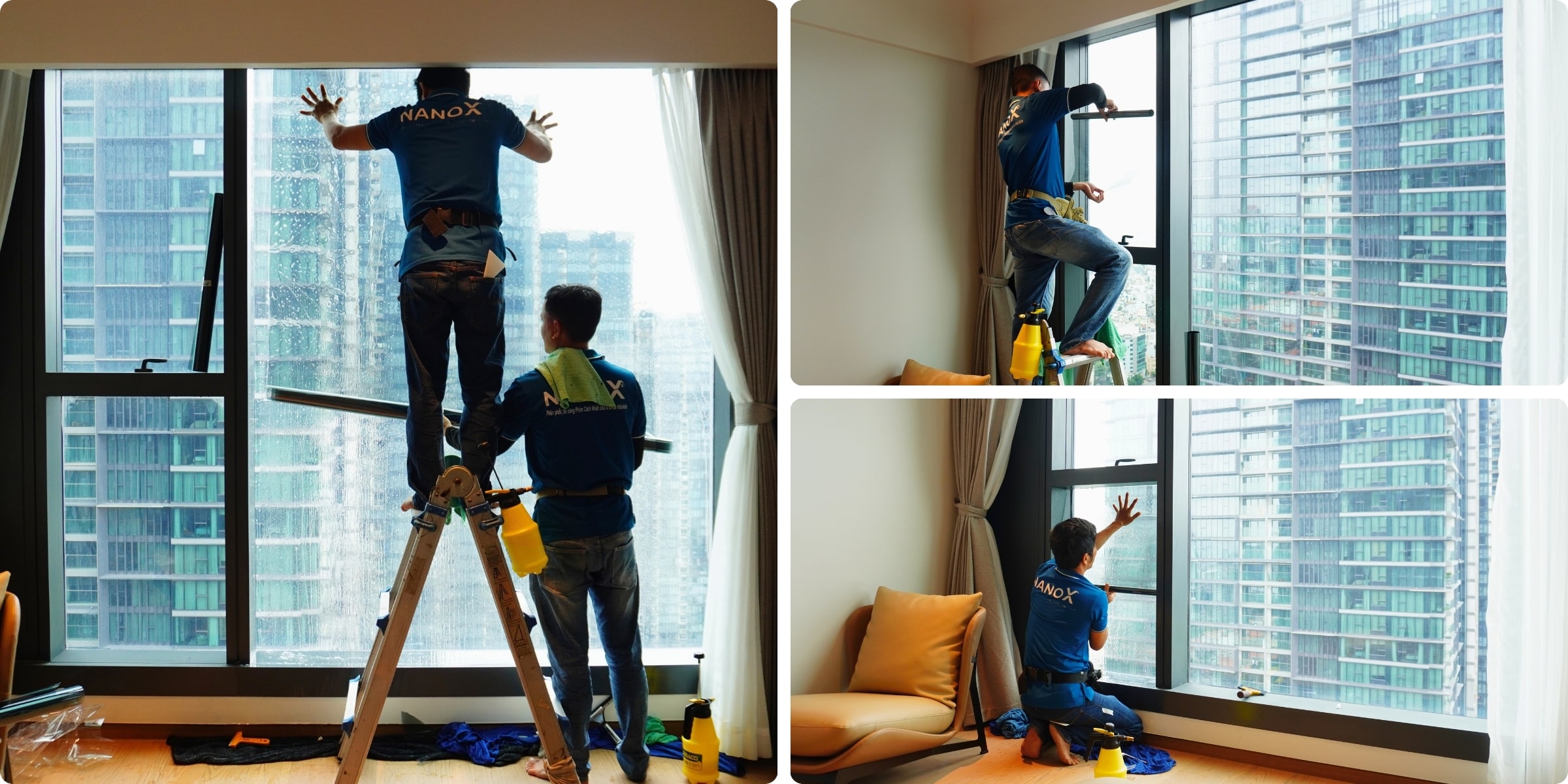 Khách hàng dán phim cách nhiệt AMC B60 tại căn hộ Grand Marina