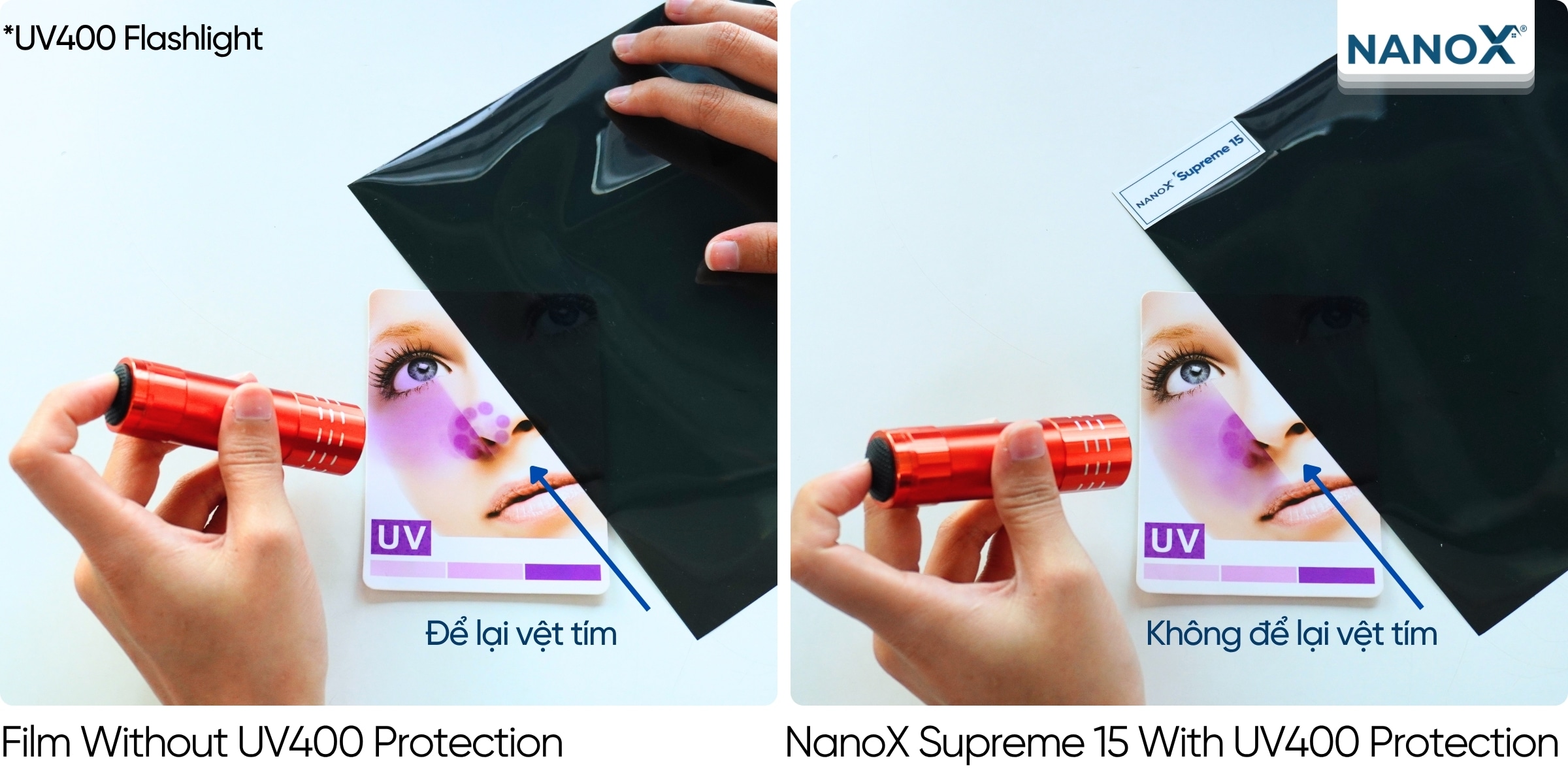 AMC Supreme 15 ngăn chặn tia cực tím tuyệt đối (UVR - 100%)