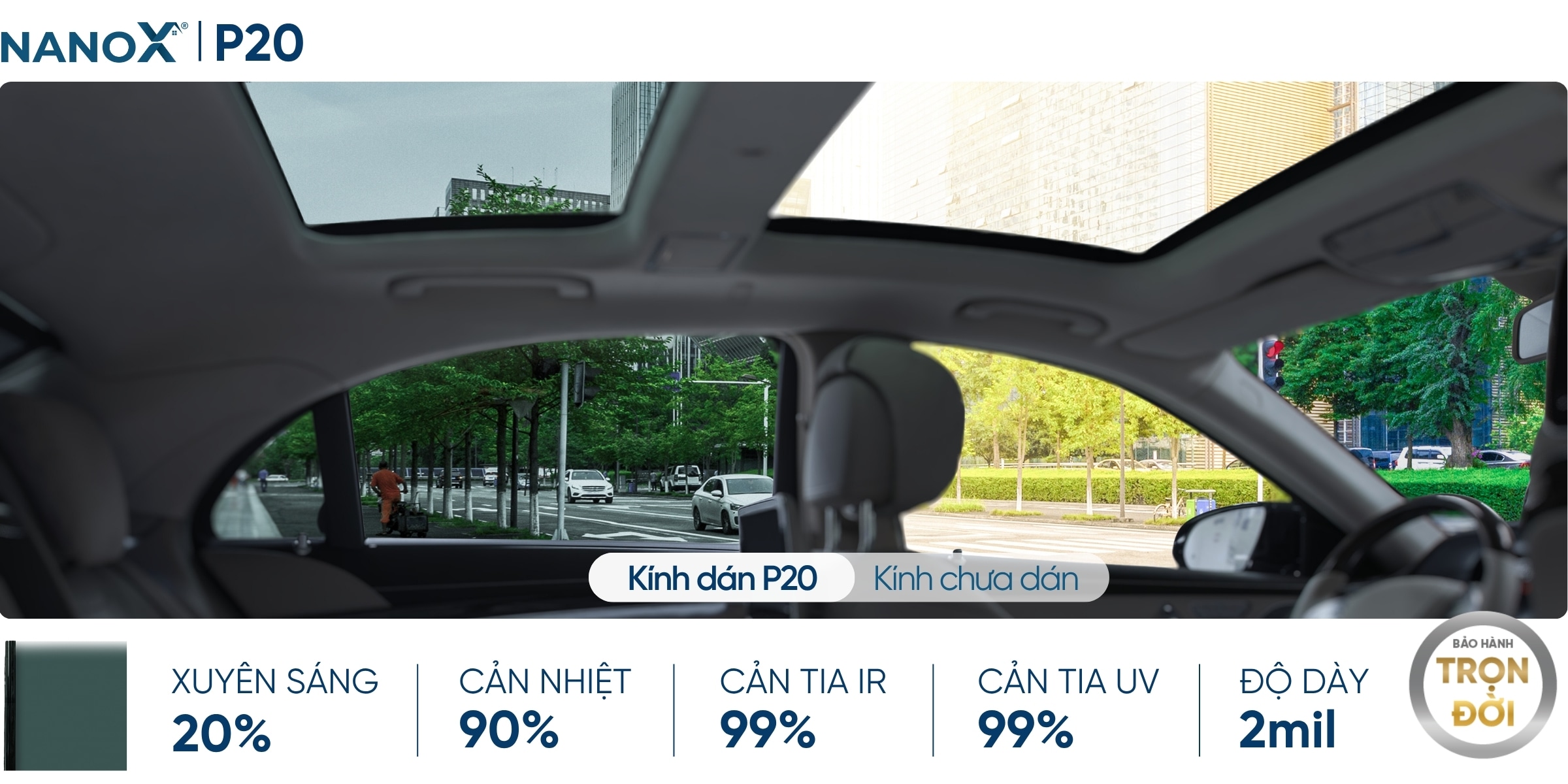 Phim cách nhiệt kính sườn AMC P20