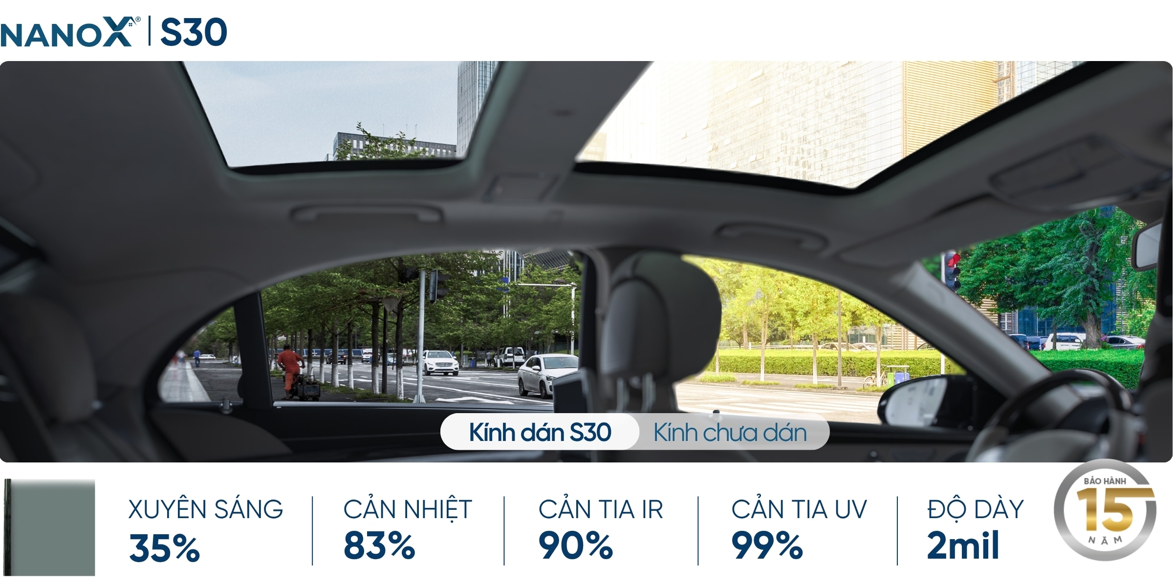 Phim cách nhiệt kính sườn AMC S30