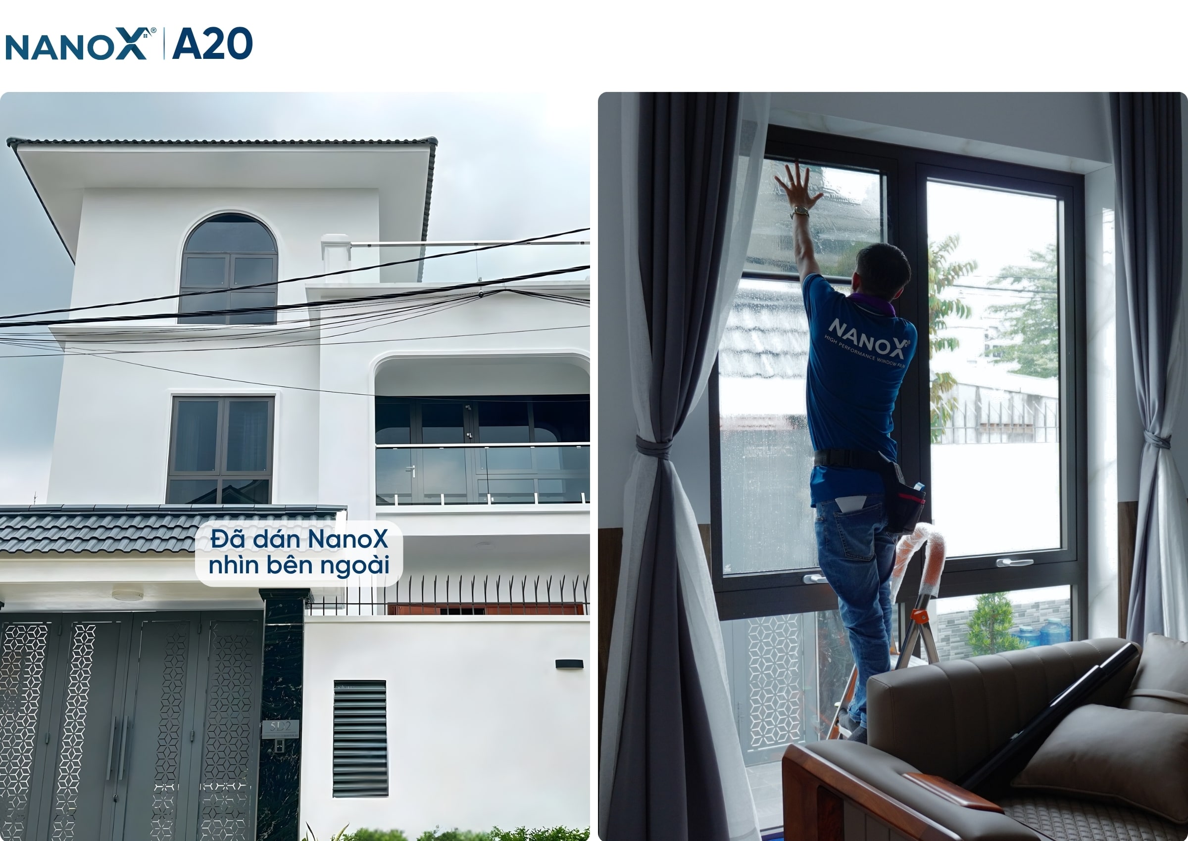Hình ảnh thi công thực tế mã phim AMC A20