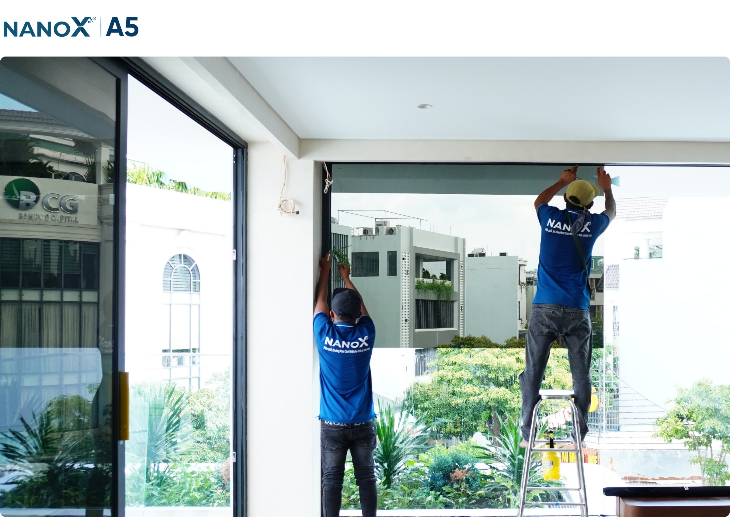 Hình ảnh thi công thực tế mã phim nhà kính AMC A5