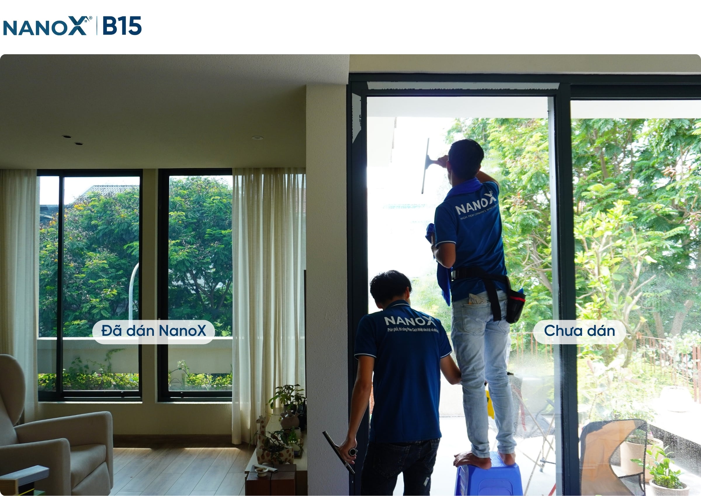 Hình ảnh thi công thực tế mã phim AMC B15