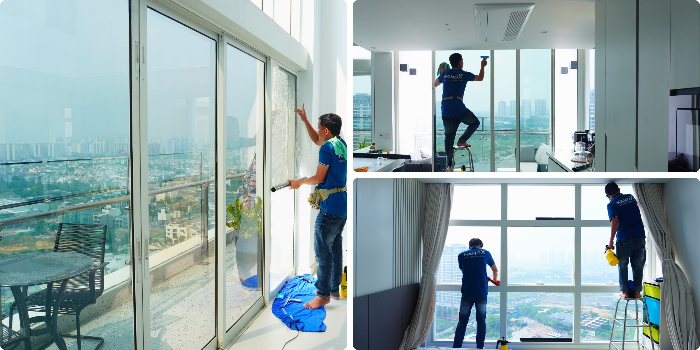 Khách hàng dán phim cách nhiệt AMC B15 tại căn hộ Estella Heights
